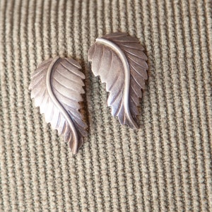 Silver Leaf Studs