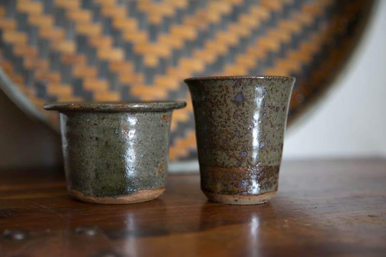 Set of Studio Pottery Mini Cups image 1