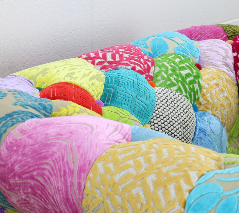 Patchwork Chesterfield Armchair Designers Guild Fabric Etsy