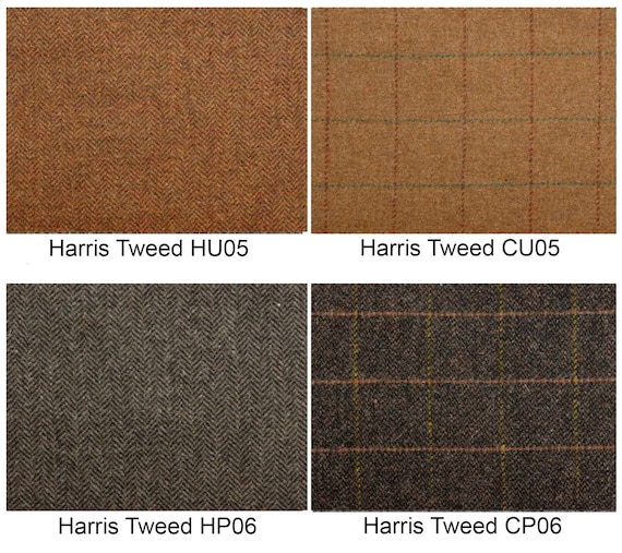 Harris Tweed Patchwork Chair With Head Rest Leather Patches - Etsy