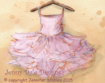 Ballet tutu: Art print with Poetry