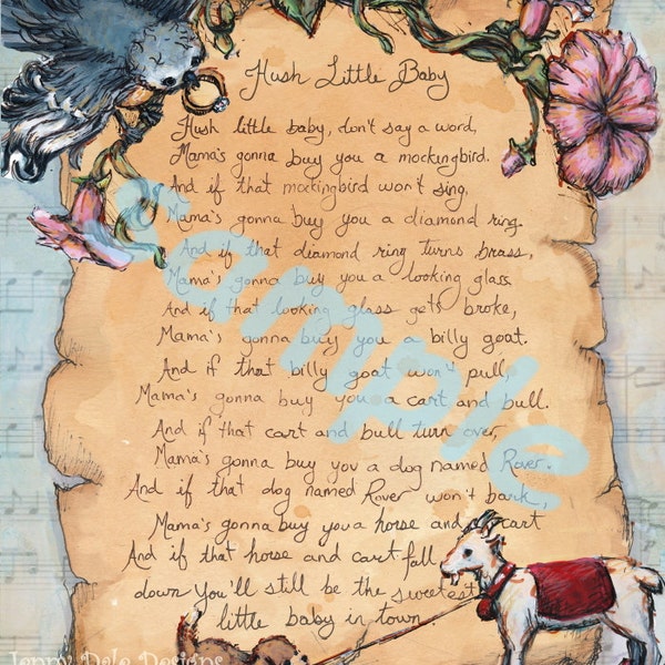 Lullaby Lyrics Printables Etsy Lullaby Lyrics Printables Etsy