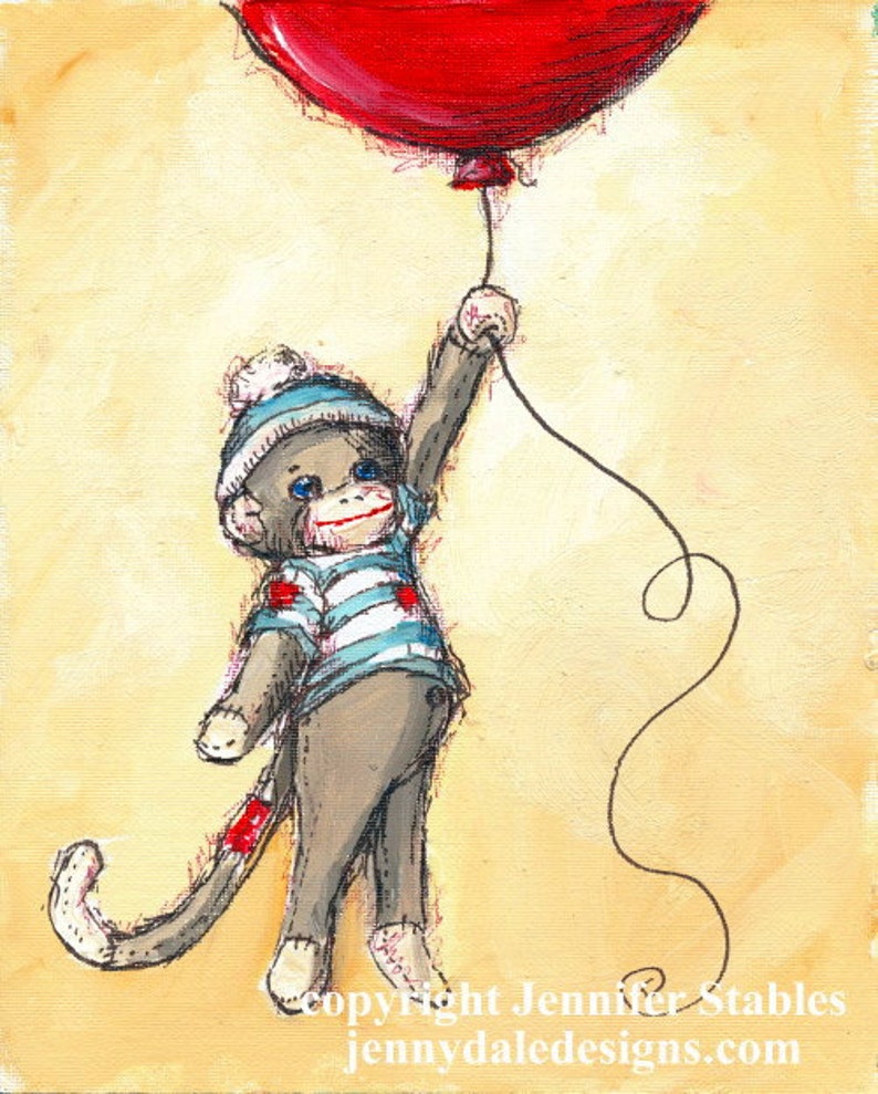 sock monkey balloons