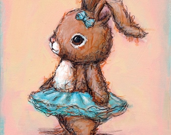 Ballet Bunny: Art print with Poetry