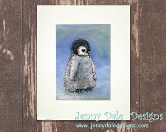 Little Penguin Chick- Hand signed art print