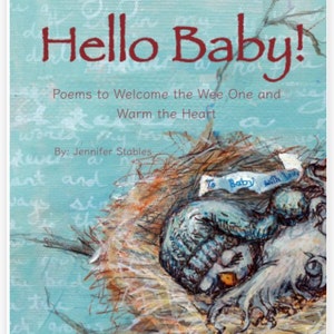Illustré poésie livre - Hello Baby par Jennifer écuries, poèmes illustrés, livre broché, cadeau de shower de bébé
