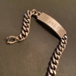 Vintage Chunky Sterling Silver ID Bracelet - Etsy