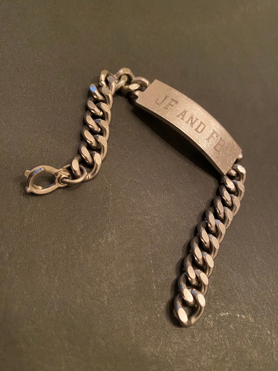 Vintage Sterling Extra Chunky ID Bracelet - Etsy Vintage Sterling Extra Chunky ID Bracelet - Etsy