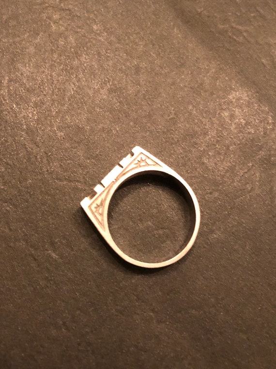 Vintage Sterling Monogram "HIN" Initial Signet Ri… - image 2