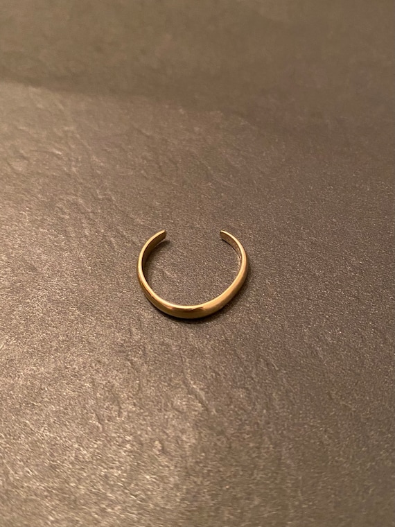 Vintage 14K Yellow Gold Adjustable Ring - Size 3