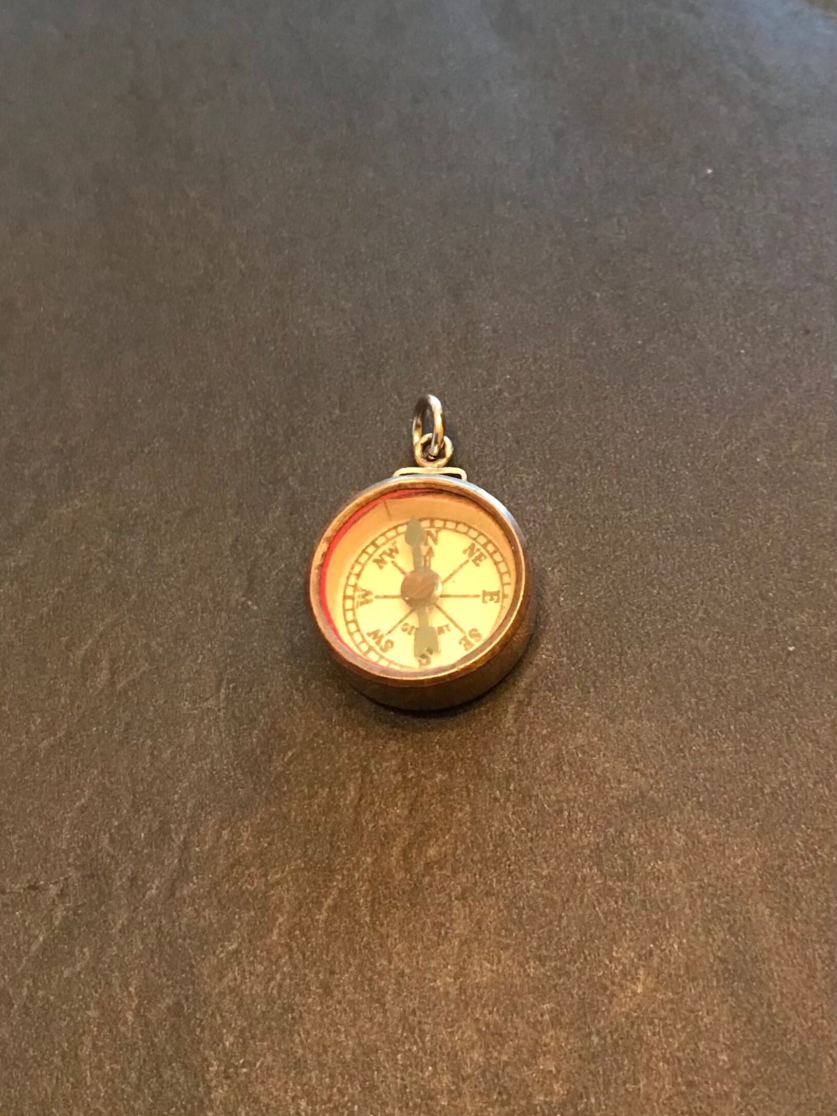 Vintage Gold Filled Compass Charm Etsy