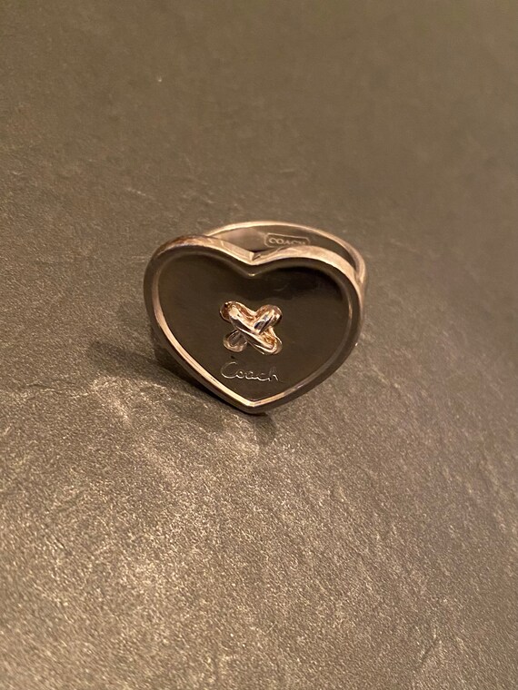 coach heart ring