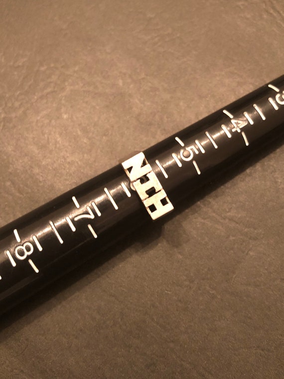 Vintage Sterling Monogram "HIN" Initial Signet Ri… - image 4