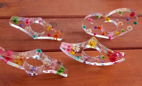 Resin flower bookmark.