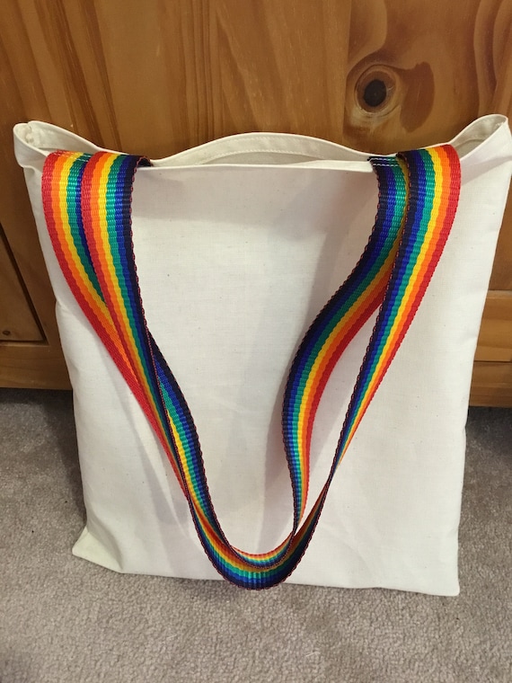 Canvas rainbow Nhs pride tote bag