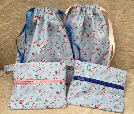 Drawstring pouch bag/zipper purse