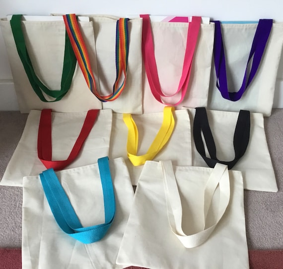 Colourful canvas tote bag