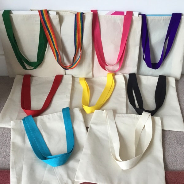 Colourful canvas tote bag