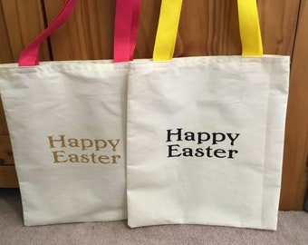 Easter canvas tote bag
