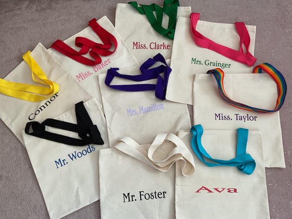 Personalised canvas tote bag