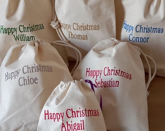 Christmas customised drawstring bag