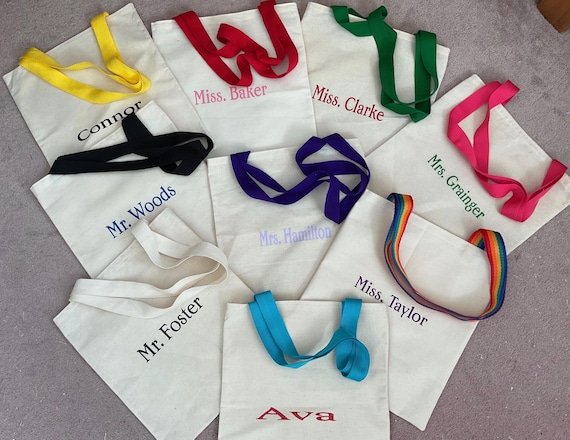 Personalised canvas tote bag