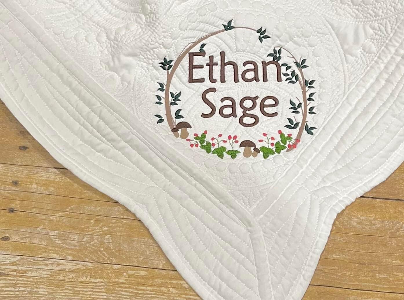 Quilted Monogram Nursery Quilt Monogram - Etsy