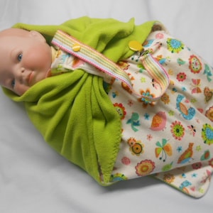 Newborn Swaddle Blanket with pacifier clip