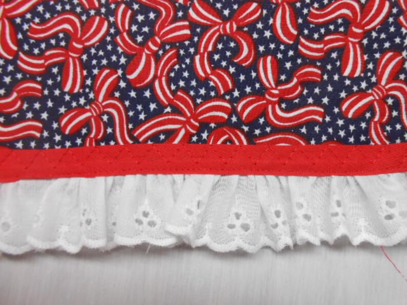 Patriotic slip on Apron fits 5 to 8 yrs image 3