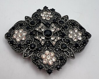 Hebilla de cinturón con forma de flor de ojo de gato con diamantes de imitación romboidales. Hebilla, regalo, accesorios.