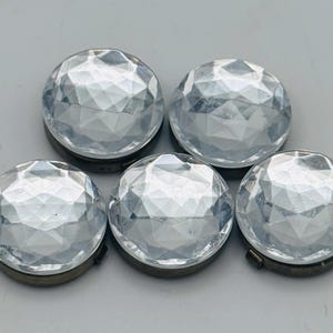 Button covers  vintage ,sliver  color plastic,  button covers set of five