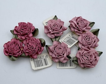 Copri bottoni vintage, copri bottoni in tessuto a forma di fiore, set di 8 copri bottoni (3 e 5)
