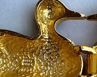 BUCKLE, Vintage, Mimi Di, Kissing Ducks ,ladies Belt Buckle 
