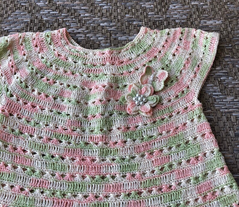 Pastel Colors Crochet Girl Dress 3 4 Years Girl Dress. Etsy