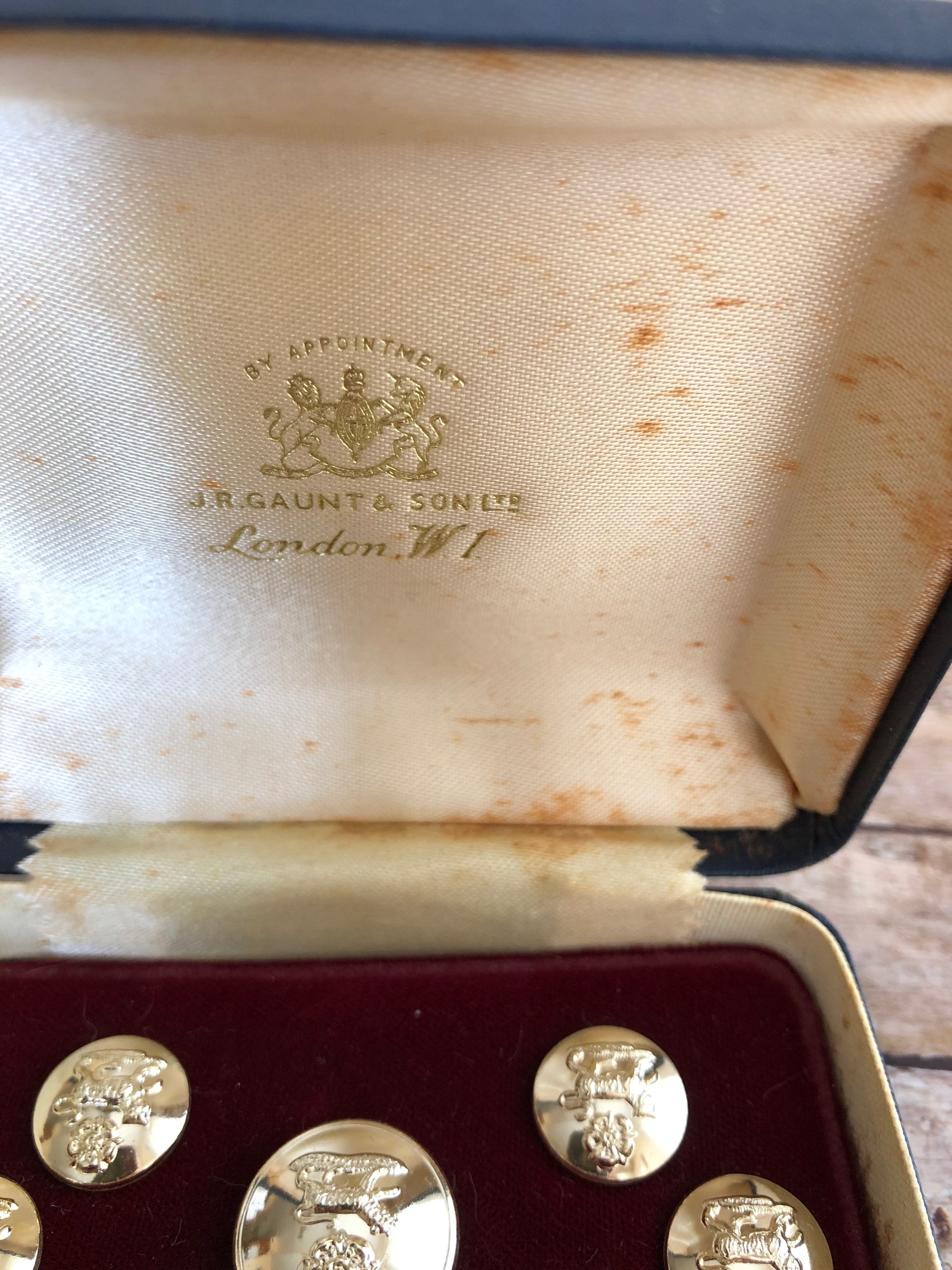 Vintage Buttons Old,j.r. Gaunt& Son LT. Gold Tone , Original