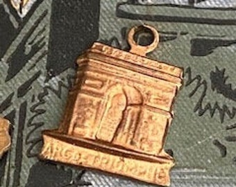 2- Vintage Arc De Triomphe Charms Souvenir Of French Landmark