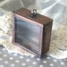1- Square Shadowbox Pendant Large Glass Pane Display Locket Deep Trinket Keepsake Photo Pendant Diy Jewelry Making Supplies Inv0460