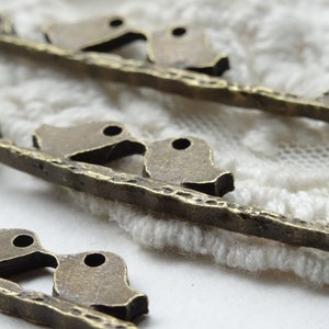 2 - Colgantes de conector Love Birds