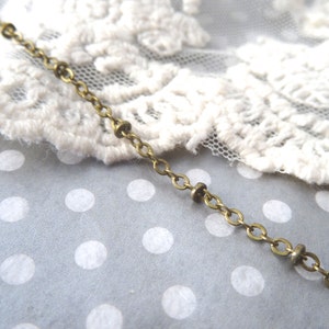 3 Feet Chain Linked Beaded Antique Bronze Jewelry Making Supplies Lead Free Metal Chain Diy Inv0112