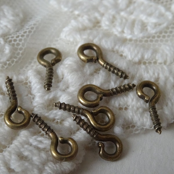 50- Eye Pin Screw Bronze Mini Pin Bail Peg Miniature Crafting Diy Pendans Charms For Half-drilled Beads BuyDiy Jewelry Supplies Inv0096