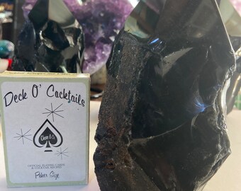Black Obsidian Point, Large 4 lbs, Show Piece- Blessed