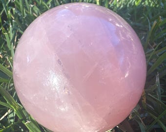 Rose Quartz Sphere, 2.5 inches, 14 oz. - Blessed