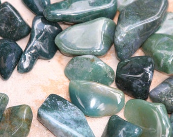 Moss Agate, One (1) Piece - Blessed