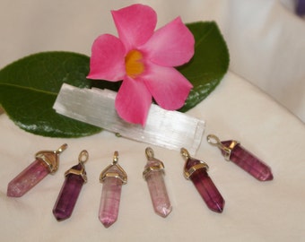 Purple Fuorite Point Pendant - Blessed