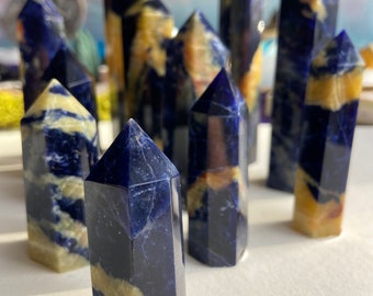 Sunset Sodalite Point - Blessed