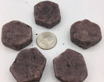 Ruby, Raw Gemstone with Specks of Black Tourmaline (Large) - Blessed