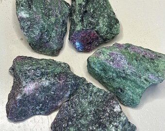 Zoisite (with ruby), Raw Chunk - Blessed