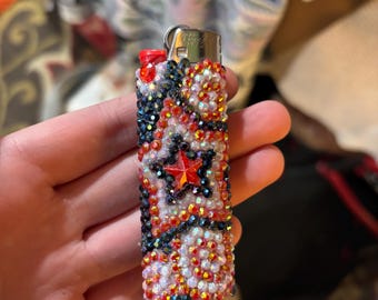 Bedazzled Rhinestone Ligher, Handmade with love