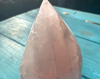 Rose Quartz Point, 6.75x2 inches- Blessed