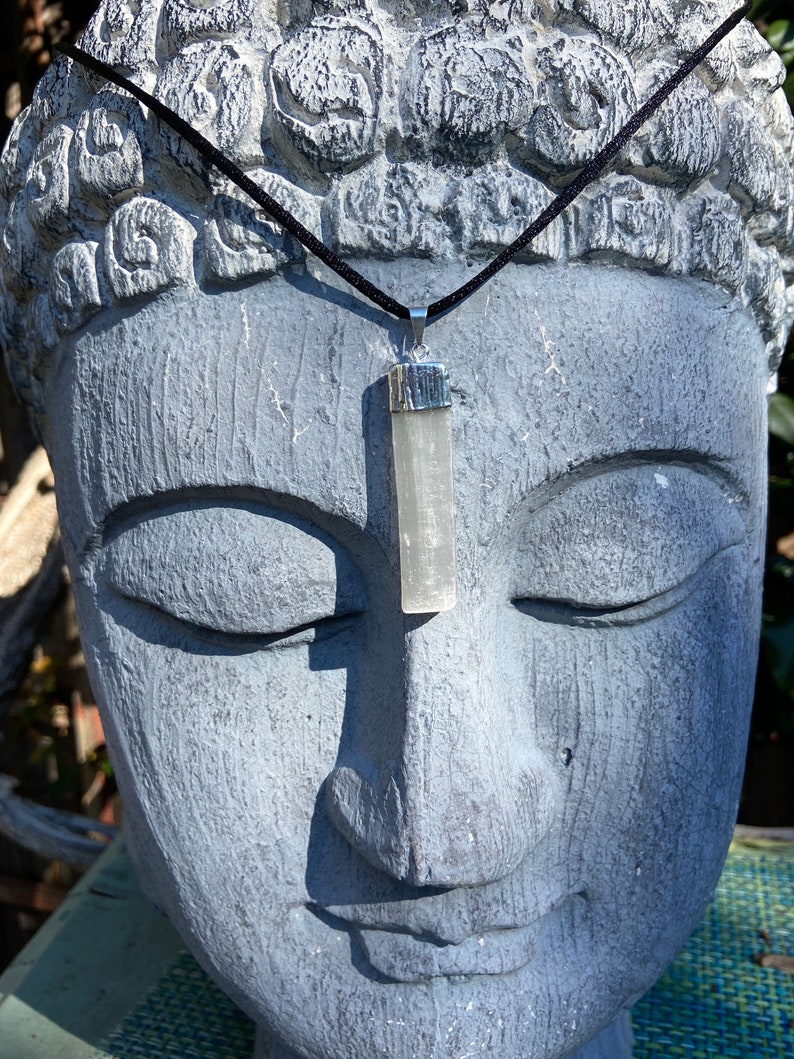 Selenite Pendant, one 1 piece Blessed image 6